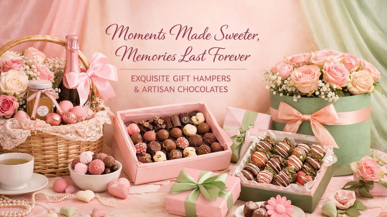 Premium artisanal gift hampers with organic treats